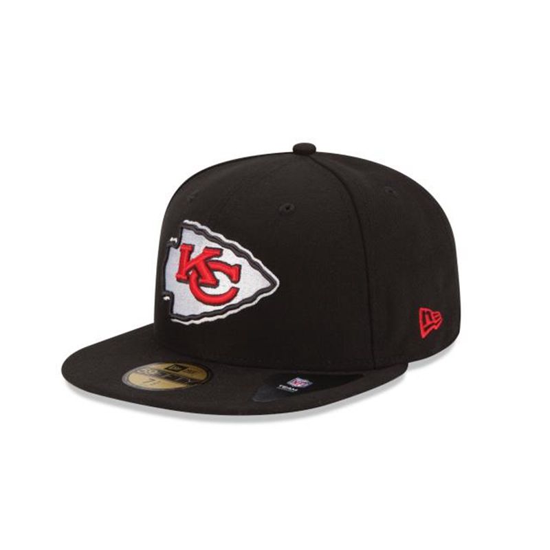 NFL Kansas City Chiefs 59Fifty Fitted (TLT9635) - Black New Era Caps